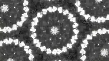 Psikedelik Kaleydoskop Patlaması simetrik kaleydoskop şekilleri patlıyor ve canlı renklerle beatendly döngülerde şekil değiştiriyor