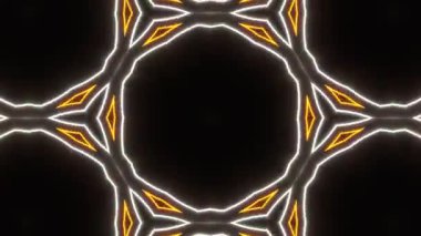 Psikedelik Kaleydoskop Patlaması simetrik kaleydoskop şekilleri patlıyor ve canlı renklerle beatendly döngülerde şekil değiştiriyor