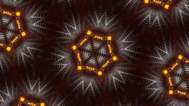 Psikedelik Kaleydoskop Patlaması simetrik kaleydoskop şekilleri patlıyor ve canlı renklerle beatendly döngülerde şekil değiştiriyor