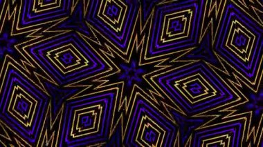 Psikedelik Kaleydoskop Patlaması simetrik kaleydoskop şekilleri patlıyor ve canlı renklerle beatendly döngülerde şekil değiştiriyor