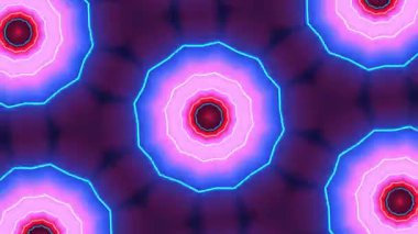 Psikedelik Kaleydoskop Patlaması simetrik kaleydoskop şekilleri patlıyor ve canlı renklerle beatendly döngülerde şekil değiştiriyor