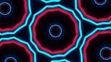 Psikedelik Kaleydoskop Patlaması simetrik kaleydoskop şekilleri patlıyor ve canlı renklerle beatendly döngülerde şekil değiştiriyor