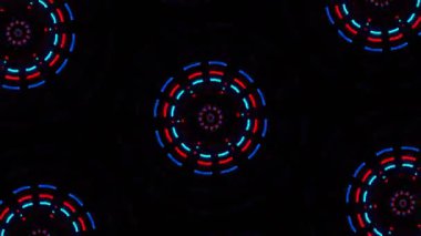 Psikedelik Kaleydoskop Patlaması simetrik kaleydoskop şekilleri patlıyor ve canlı renklerle beatendly döngülerde şekil değiştiriyor