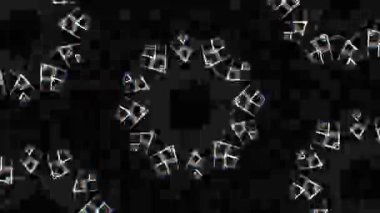 Psikedelik Kaleydoskop Patlaması simetrik kaleydoskop şekilleri patlıyor ve canlı renklerle beatendly döngülerde şekil değiştiriyor