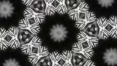 Psikedelik Kaleydoskop Patlaması simetrik kaleydoskop şekilleri patlıyor ve canlı renklerle beatendly döngülerde şekil değiştiriyor