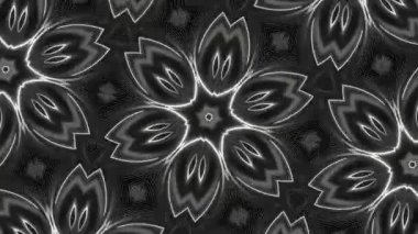 Psikedelik Kaleydoskop Patlaması simetrik kaleydoskop şekilleri patlıyor ve canlı renklerle beatendly döngülerde şekil değiştiriyor