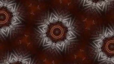 Psikedelik Kaleydoskop Patlaması simetrik kaleydoskop şekilleri patlıyor ve canlı renklerle beatendly döngülerde şekil değiştiriyor