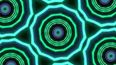 Psikedelik Kaleydoskop Patlaması simetrik kaleydoskop şekilleri patlıyor ve canlı renklerle beatendly döngülerde şekil değiştiriyor