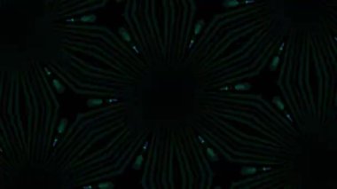 Psikedelik Kaleydoskop Patlaması simetrik kaleydoskop şekilleri patlıyor ve canlı renklerle beatendly döngülerde şekil değiştiriyor