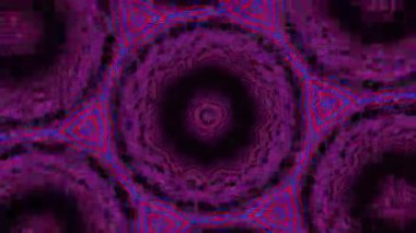 Psikedelik Kaleydoskop Patlaması simetrik kaleydoskop şekilleri patlıyor ve canlı renklerle beatendly döngülerde şekil değiştiriyor