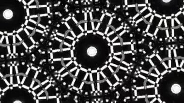 Psikedelik Kaleydoskop Patlaması simetrik kaleydoskop şekilleri patlıyor ve canlı renklerle beatendly döngülerde şekil değiştiriyor