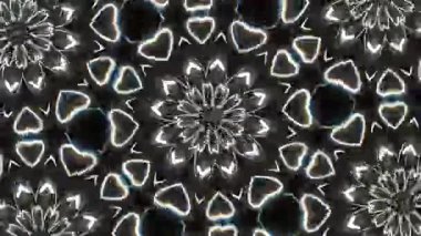 Psikedelik Kaleydoskop Patlaması simetrik kaleydoskop şekilleri patlıyor ve canlı renklerle beatendly döngülerde şekil değiştiriyor