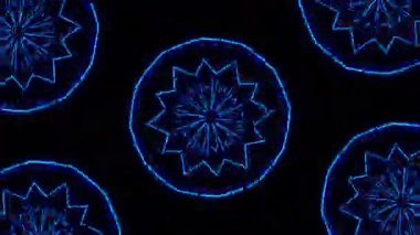 Psikedelik Kaleydoskop Patlaması simetrik kaleydoskop şekilleri patlıyor ve canlı renklerle beatendly döngülerde şekil değiştiriyor