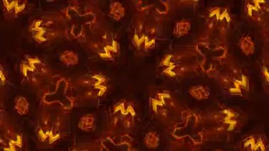 Psikedelik Kaleydoskop Patlaması simetrik kaleydoskop şekilleri patlıyor ve canlı renklerle beatendly döngülerde şekil değiştiriyor