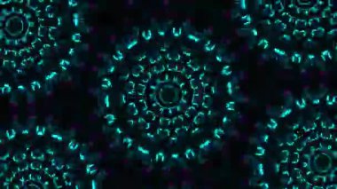 Psikedelik Kaleydoskop Patlaması simetrik kaleydoskop şekilleri patlıyor ve canlı renklerle beatendly döngülerde şekil değiştiriyor