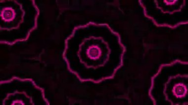 Psikedelik Kaleydoskop Patlaması simetrik kaleydoskop şekilleri patlıyor ve canlı renklerle beatendly döngülerde şekil değiştiriyor