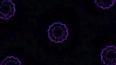 Psikedelik Kaleydoskop Patlaması simetrik kaleydoskop şekilleri patlıyor ve canlı renklerle beatendly döngülerde şekil değiştiriyor