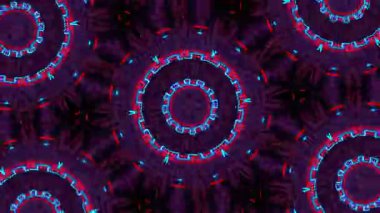Psikedelik Kaleydoskop Patlaması simetrik kaleydoskop şekilleri patlıyor ve canlı renklerle beatendly döngülerde şekil değiştiriyor