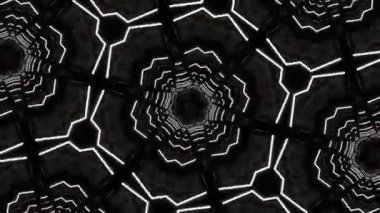 Psikedelik Kaleydoskop Patlaması simetrik kaleydoskop şekilleri patlıyor ve canlı renklerle beatendly döngülerde şekil değiştiriyor