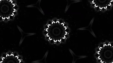 Psikedelik Kaleydoskop Patlaması simetrik kaleydoskop şekilleri patlıyor ve canlı renklerle beatendly döngülerde şekil değiştiriyor