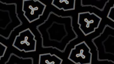 Psikedelik Kaleydoskop Patlaması simetrik kaleydoskop şekilleri patlıyor ve canlı renklerle beatendly döngülerde şekil değiştiriyor