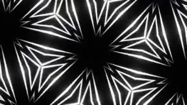 Psikedelik Kaleydoskop Patlaması simetrik kaleydoskop şekilleri patlıyor ve canlı renklerle beatendly döngülerde şekil değiştiriyor