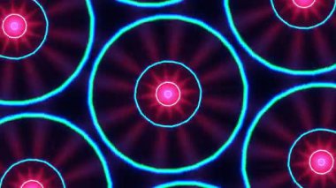 Psikedelik Kaleydoskop Patlaması simetrik kaleydoskop şekilleri patlıyor ve canlı renklerle beatendly döngülerde şekil değiştiriyor