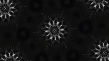 Psikedelik Kaleydoskop Patlaması simetrik kaleydoskop şekilleri patlıyor ve canlı renklerle beatendly döngülerde şekil değiştiriyor