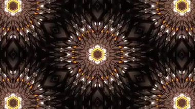 Psikedelik Kaleydoskop Patlaması simetrik kaleydoskop şekilleri patlıyor ve canlı renklerle beatendly döngülerde şekil değiştiriyor