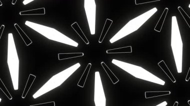 Psikedelik Kaleydoskop Patlaması simetrik kaleydoskop şekilleri patlıyor ve canlı renklerle beatendly döngülerde şekil değiştiriyor