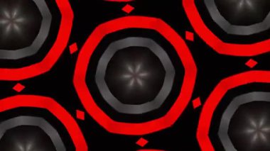 Psikedelik Kaleydoskop Patlaması simetrik kaleydoskop şekilleri patlıyor ve canlı renklerle beatendly döngülerde şekil değiştiriyor