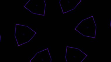 Psikedelik Kaleydoskop Patlaması simetrik kaleydoskop şekilleri patlıyor ve canlı renklerle beatendly döngülerde şekil değiştiriyor