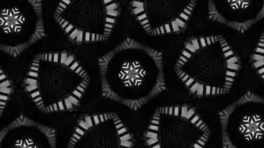 Psikedelik Kaleydoskop Patlaması simetrik kaleydoskop şekilleri patlıyor ve canlı renklerle beatendly döngülerde şekil değiştiriyor