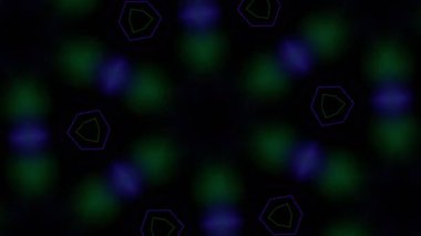 Psikedelik Kaleydoskop Patlaması simetrik kaleydoskop şekilleri patlıyor ve canlı renklerle beatendly döngülerde şekil değiştiriyor