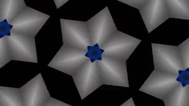 Psikedelik Kaleydoskop Patlaması simetrik kaleydoskop şekilleri patlıyor ve canlı renklerle beatendly döngülerde şekil değiştiriyor