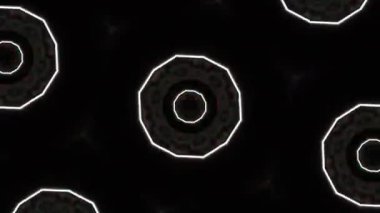 Psikedelik Kaleydoskop Patlaması simetrik kaleydoskop şekilleri patlıyor ve canlı renklerle beatendly döngülerde şekil değiştiriyor