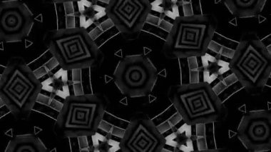 Psikedelik Kaleydoskop Patlaması simetrik kaleydoskop şekilleri patlıyor ve canlı renklerle beatendly döngülerde şekil değiştiriyor