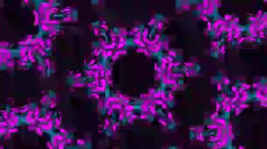 Psikedelik Kaleydoskop Patlaması simetrik kaleydoskop şekilleri patlıyor ve canlı renklerle beatendly döngülerde şekil değiştiriyor