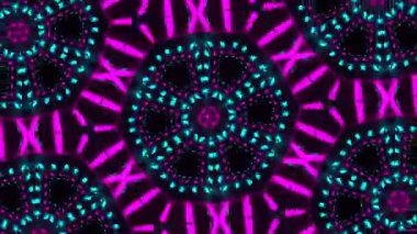 Psikedelik Kaleydoskop Patlaması simetrik kaleydoskop şekilleri patlıyor ve canlı renklerle beatendly döngülerde şekil değiştiriyor