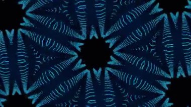 Psikedelik Kaleydoskop Patlaması simetrik kaleydoskop şekilleri patlıyor ve canlı renklerle beatendly döngülerde şekil değiştiriyor