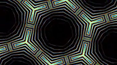 Psikedelik Kaleydoskop Patlaması simetrik kaleydoskop şekilleri patlıyor ve canlı renklerle beatendly döngülerde şekil değiştiriyor