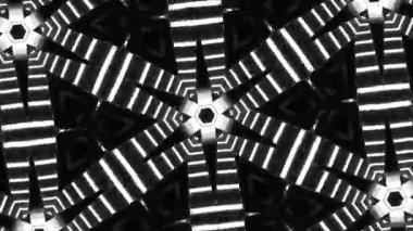 Psikedelik Kaleydoskop Patlaması simetrik kaleydoskop şekilleri patlıyor ve canlı renklerle beatendly döngülerde şekil değiştiriyor