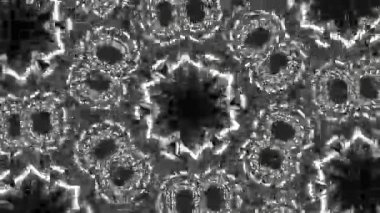 Psikedelik Kaleydoskop Patlaması simetrik kaleydoskop şekilleri patlıyor ve canlı renklerle beatendly döngülerde şekil değiştiriyor