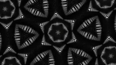 Psikedelik Kaleydoskop Patlaması simetrik kaleydoskop şekilleri patlıyor ve canlı renklerle beatendly döngülerde şekil değiştiriyor