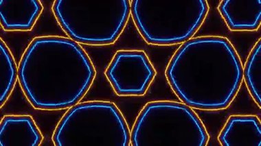 Psikedelik Kaleydoskop Patlaması simetrik kaleydoskop şekilleri patlıyor ve canlı renklerle beatendly döngülerde şekil değiştiriyor