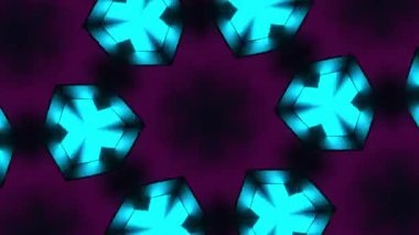 Psikedelik Kaleydoskop Patlaması simetrik kaleydoskop şekilleri patlıyor ve canlı renklerle beatendly döngülerde şekil değiştiriyor