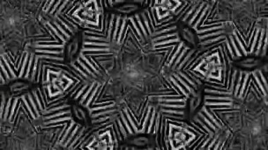 Psikedelik Kaleydoskop Patlaması simetrik kaleydoskop şekilleri patlıyor ve canlı renklerle beatendly döngülerde şekil değiştiriyor