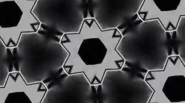 Psikedelik Kaleydoskop Patlaması simetrik kaleydoskop şekilleri patlıyor ve canlı renklerle beatendly döngülerde şekil değiştiriyor