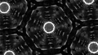 Psikedelik Kaleydoskop Patlaması simetrik kaleydoskop şekilleri patlıyor ve canlı renklerle beatendly döngülerde şekil değiştiriyor