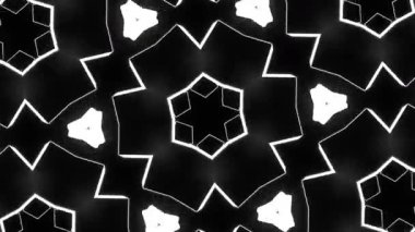 Psikedelik Kaleydoskop Patlaması simetrik kaleydoskop şekilleri patlıyor ve canlı renklerle beatendly döngülerde şekil değiştiriyor